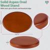 imageLuna Bean Oval Wood Base  Hand Casting Sculpture Base Hand Casting Kit  5x7 Oval Solid Wood Keepsake Display with a SemiGloss Finish