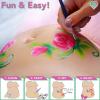 imageLuna Bean Pregnancy Belly Painting Kit  Made with Vegan Paraben Free Safe and NonToxic Body Paint  Gift for Baby Shower Expecting Mom to Be Gifts