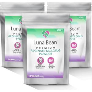imageLuna Bean Alginate Molding Powder Refill for Hand Casting Kit  NonToxic Alginate Material 1 lb 450g  Perfect for Anniversaries Couples Birthdays ampamp Family Activities3 lb