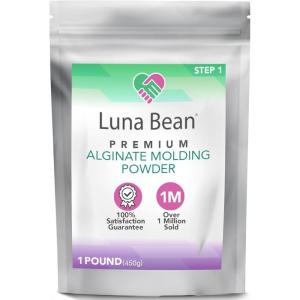 imageLuna Bean Alginate Molding Powder Refill for Hand Casting Kit  NonToxic Alginate Material 1 lb 450g  Perfect for Anniversaries Couples Birthdays ampamp Family Activities1 lb