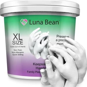 imageLuna Bean Hand Casting Kit  Hand Mold Kit for Couples Bridal Shower Wedding Gifts Boyfriend Girlfriend Anniversary Crafts  Gifts for Her Him Mom Dad Mother Father Husband WifeFamily XL