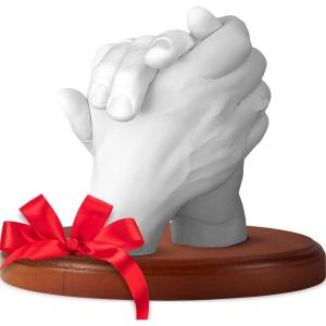 imageLuna Bean Oval Wood Base  Hand Casting Sculpture Base Hand Casting Kit  5x7 Oval Solid Wood Keepsake Display with a SemiGloss Finish