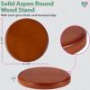 imageLuna Bean Round Wood Base  Hand Casting Sculpture Base Hand Casting Kit  6quot Round Solid Wood Keepsake Display with a SemiGloss Finish