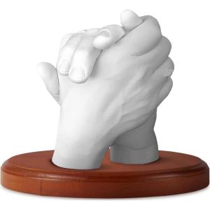 imageLuna Bean Round Wood Base  Hand Casting Sculpture Base Hand Casting Kit  6quot Round Solid Wood Keepsake Display with a SemiGloss Finish