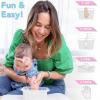 imageLuna Bean Baby Footprint ampamp Hand Casting Kit 4 Pack Newborn Keepsake Foot Hand Mold Kit  Baby Shower New Mom Gifts2 Castings Kit