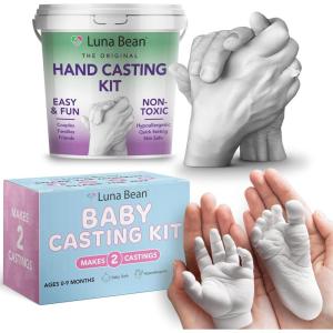 imageLuna Bean Hand Casting Kit for Couples ampamp Baby Hand Footprint Kit  DIY Keepsake Gift for Families  Wedding Anniversary Baby Shower Gifts
